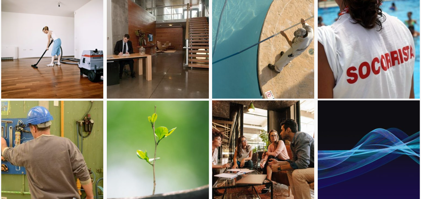 Limpieza, mantenimiento y conserjería para hogares, oficinas y comunidades: suelos, oficinas, piscinas, jardinería y seguridad.
